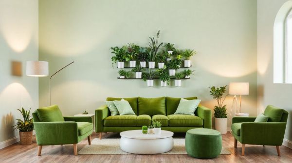 7 idées déco innovantes pour un salon vert inspirant