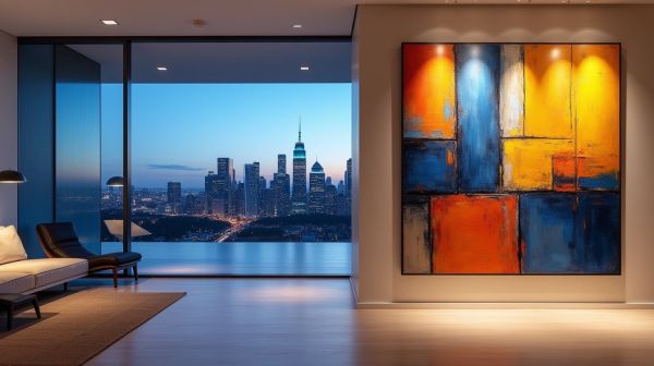 Apporter une touche moderne avec un tableau pour le salon