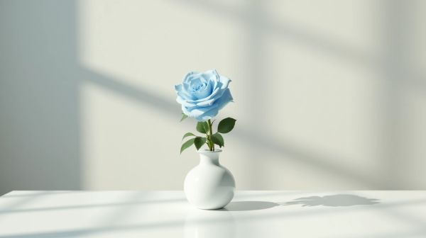 Optez pour la rose éternelle bleue, symbole d'élégance intemporelle