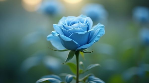Optez pour la rose éternelle bleue, symbole d'élégance intemporelle